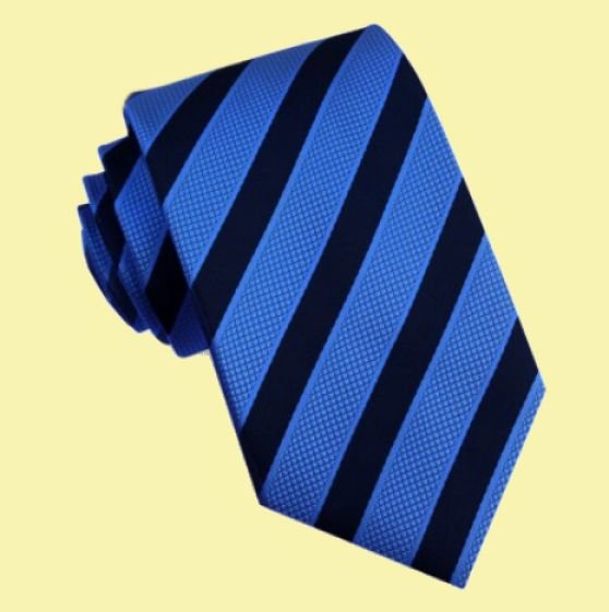 Image 0 of Black Blue Diagonal Textured Stripes Formal Wedding Straight Mens Neck Tie  