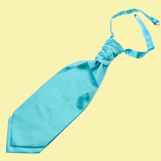 Image 0 of Aqua Turquoise Formal Groomsmen Groom Wedding Straight Mens Cravat Necktie 