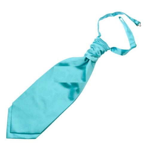 Image 1 of Aqua Turquoise Formal Groomsmen Groom Wedding Straight Mens Cravat Necktie 