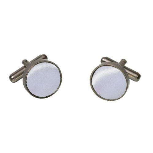Image 1 of Medium Silver Formal Groomsmen Groom Wedding Mens Cufflinks Five Sets