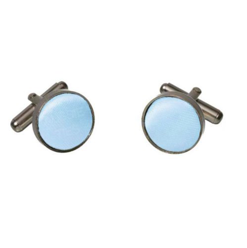 Image 1 of Sky Baby Blue Formal Groomsmen Groom Wedding Mens Cufflinks Five Sets