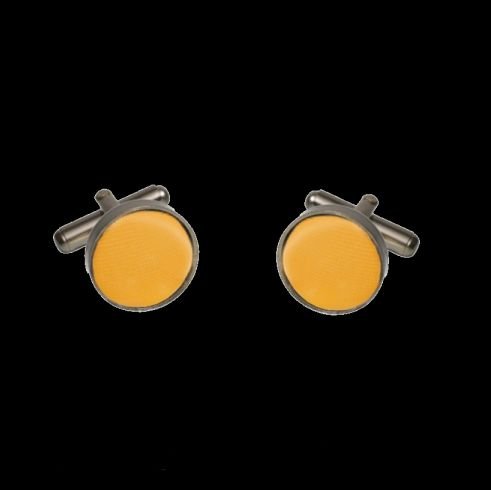 Image 0 of Marigold Yellow Formal Groomsmen Groom Wedding Mens Cufflinks Five Sets