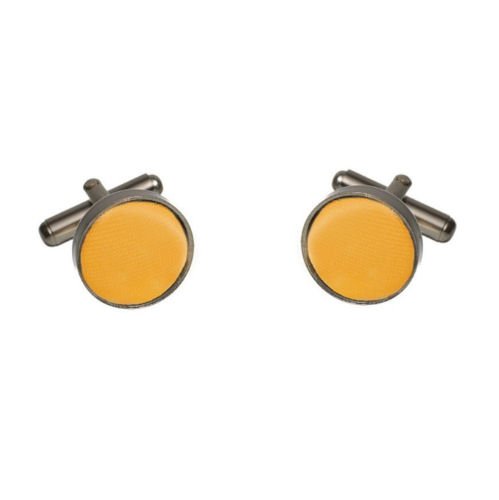 Image 1 of Marigold Yellow Formal Groomsmen Groom Wedding Mens Cufflinks Five Sets