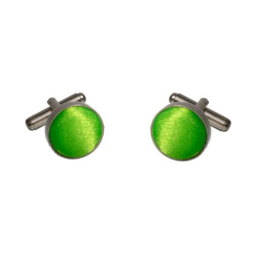 Image 1 of Lime Green Formal Groomsmen Groom Wedding Mens Cufflinks Five Sets