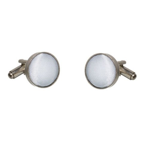 Image 1 of Light Silver Grey Formal Groomsmen Groom Wedding Mens Cufflinks Five Sets