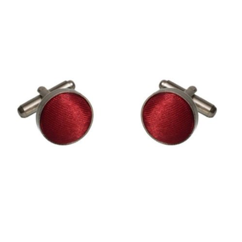 Image 1 of Scarlet Red Formal Groomsmen Groom Wedding Mens Cufflinks Five Sets