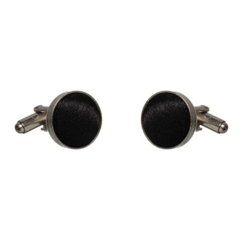 Image 1 of Jet Black Formal Groomsmen Groom Wedding Mens Cufflinks Five Sets