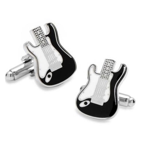 Image 1 of Electric Guitar Formal Groomsmen Groom Wedding Mens Cufflinks Two Sets