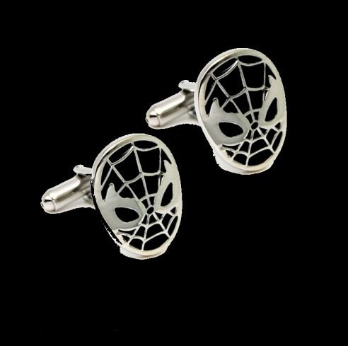 Image 0 of Spiderman Formal Groomsmen Groom Wedding Mens Cufflinks Two Sets