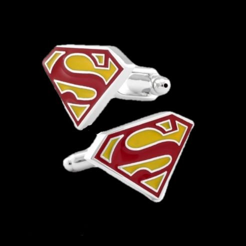 Image 0 of Superman Formal Groomsmen Groom Wedding Mens Cufflinks Two Sets