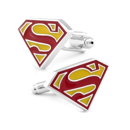 Image 1 of Superman Formal Groomsmen Groom Wedding Mens Cufflinks Two Sets