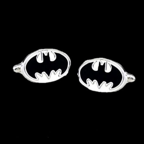 Image 0 of Batman Black Silver Formal Groomsmen Groom Wedding Mens Cufflinks Two Sets