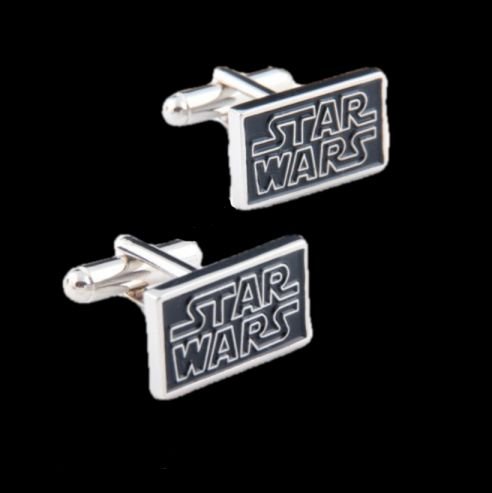 Image 0 of Star Wars Rectangular Formal Groomsmen Groom Wedding Mens Cufflinks Two Sets