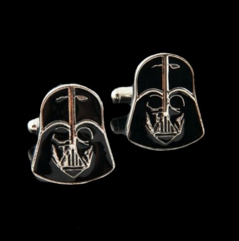 Image 0 of Darth Vader Black Formal Groomsmen Groom Wedding Mens Cufflinks Two Sets