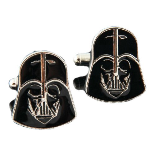Image 1 of Darth Vader Black Formal Groomsmen Groom Wedding Mens Cufflinks Two Sets