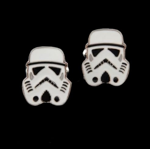 Image 0 of Stormtrooper Star Wars Formal Groomsmen Groom Wedding Mens Cufflinks Two Sets