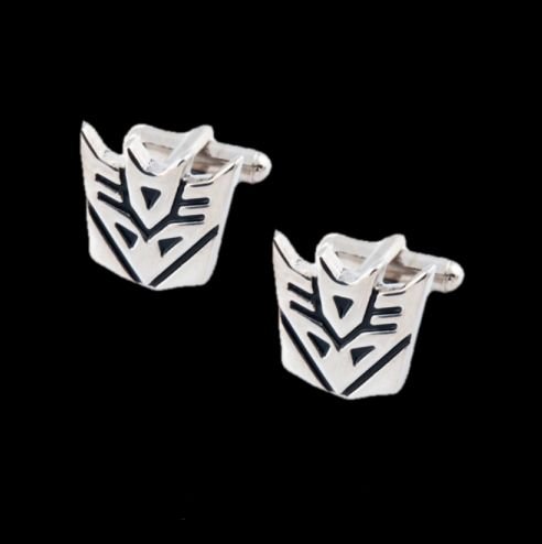 Image 0 of Decepticon Transformers Formal Groomsmen Wedding Mens Cufflinks Two Sets