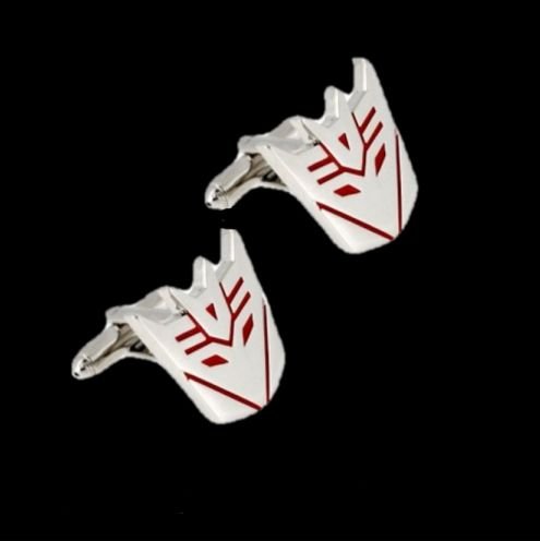 Image 0 of Decepticon Red Transformers Formal Groomsmen Wedding Mens Cufflinks Two Sets