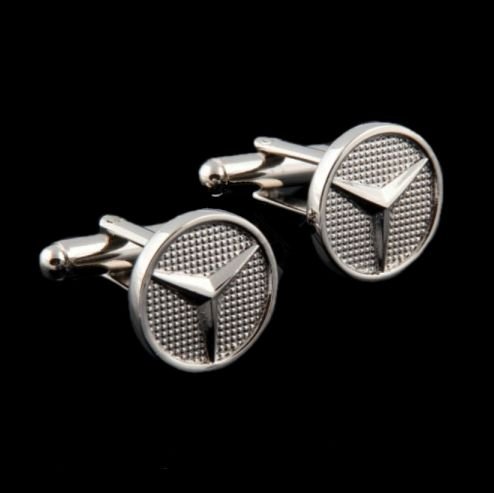 Image 0 of Mercedes Benz Logo Formal Groomsmen Groom Wedding Mens Cufflinks Two Sets