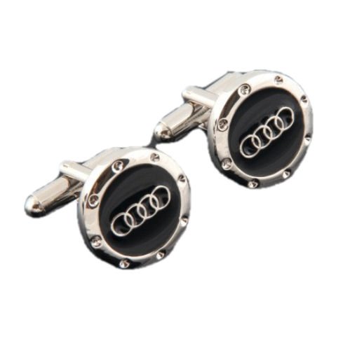 Image 1 of Audi Logo Formal Groomsmen Groom Wedding Mens Cufflinks Set of 2