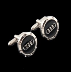 Audi Logo Formal Groomsmen Groom Wedding Mens Cufflinks Set of 2