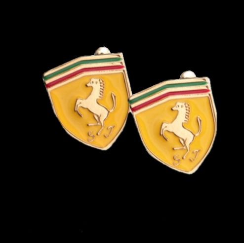 Image 0 of Ferrari Logo Formal Groomsmen Groom Wedding Mens Cufflinks Two Sets