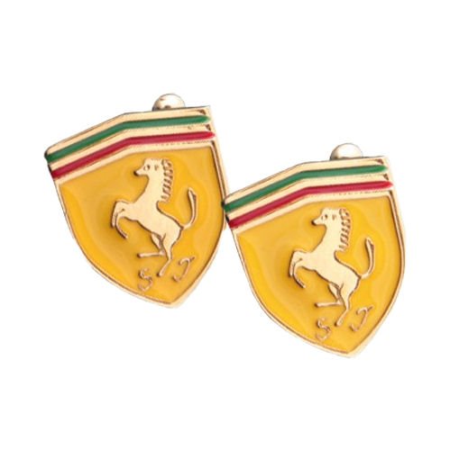 Image 1 of Ferrari Logo Formal Groomsmen Groom Wedding Mens Cufflinks Two Sets