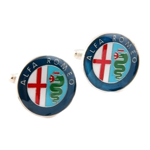 Image 1 of Alfa Romeo Logo Formal Groomsmen Groom Wedding Mens Cufflinks Two Sets