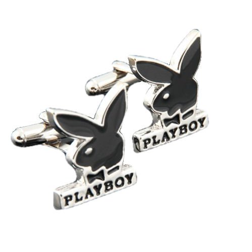 Image 1 of Playboy Bunny Formal Groomsmen Groom Wedding Mens Cufflinks Two Sets