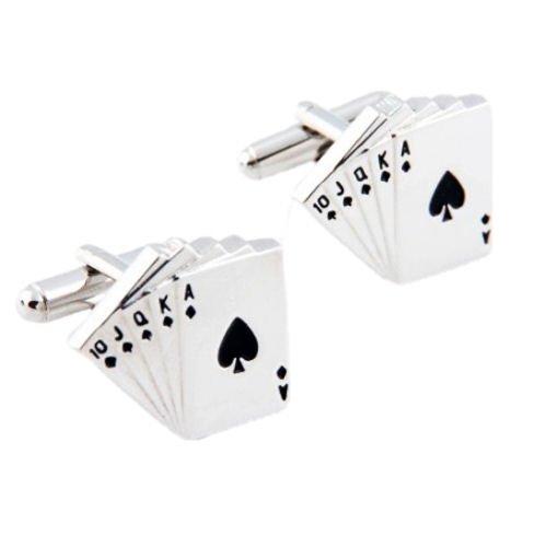 Image 1 of Playing Cards Formal Groomsmen Groom Wedding Mens Cufflinks Two Sets