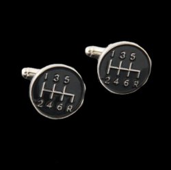 Black Sports Gear Stick Formal Groomsmen Groom Wedding Mens Cufflinks Two Sets