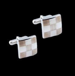 Checkerboard Grid Formal Groomsmen Groom Wedding Mens Cufflinks Two Sets