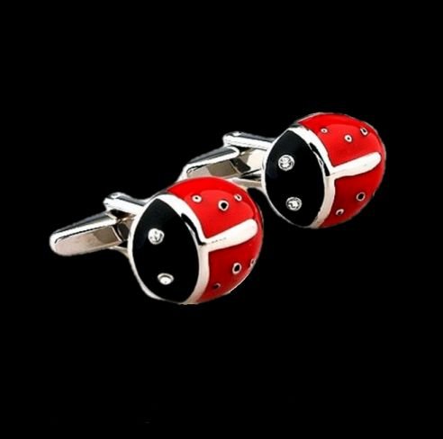 Image 0 of Ladybug Ladybird Formal Groomsmen Groom Wedding Mens Cufflinks Two Sets