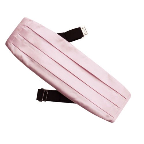 Image 1 of Baby Pink Formal Groomsmen Groom Wedding Mens Cummerbund 