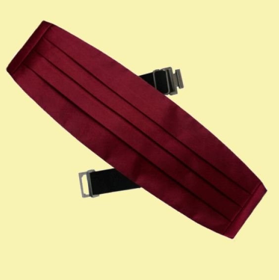 Image 0 of Burgundy Wine Formal Groomsmen Groom Wedding Mens Cummerbund 