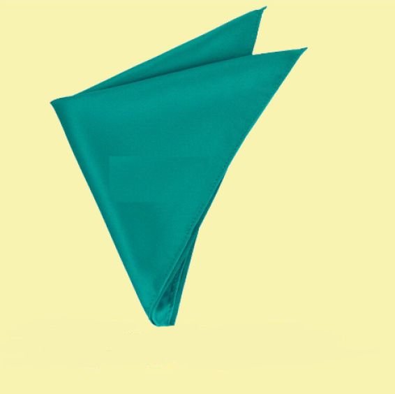 Image 0 of Jade Teal Green Formal Groomsmen Groom Wedding Mens Pocket Square 