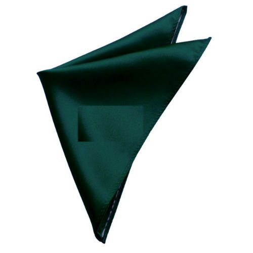 Image 1 of Dark Forest Green Formal Groomsmen Groom Wedding Mens Pocket Square 