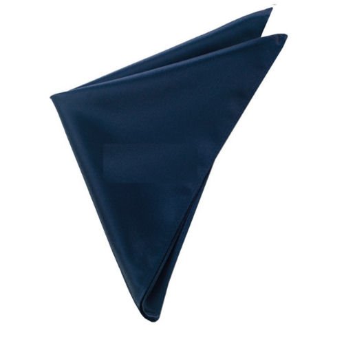 Image 1 of Dark Midnight Blue Formal Groomsmen Groom Wedding Mens Pocket Square 