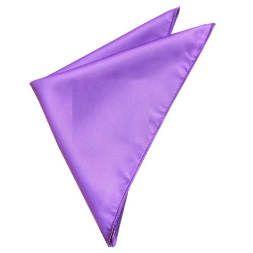 Image 1 of Dark Lavender Purple Formal Groomsmen Groom Wedding Mens Pocket Square 