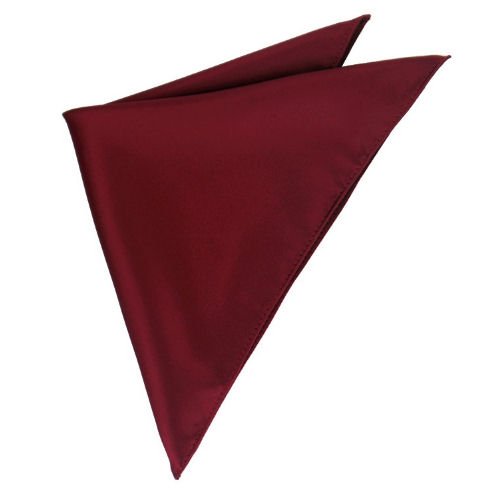 Image 1 of Burgundy Wine Formal Groomsmen Groom Wedding Mens Pocket Square 