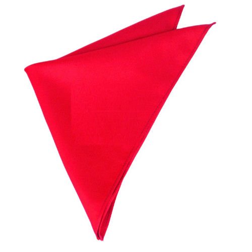 Image 1 of Cherry Red Formal Groomsmen Groom Wedding Mens Pocket Square 