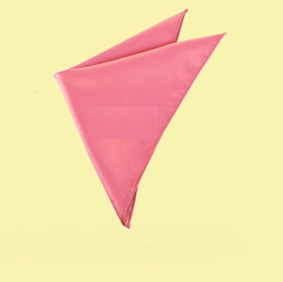 Image 0 of Dark Melon Pink Formal Groomsmen Groom Wedding Mens Pocket Square 