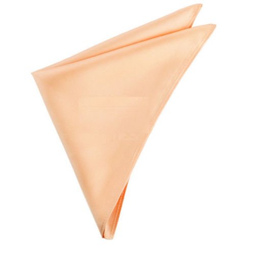 Image 1 of Apricot Peach Formal Groomsmen Groom Wedding Mens Pocket Square 