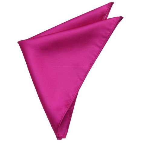 Image 1 of Fuchsia Magenta Pink Formal Groomsmen Groom Wedding Mens Pocket Square 
