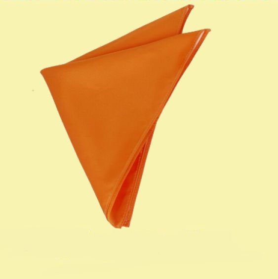 Image 0 of Orange Formal Groomsmen Groom Wedding Mens Pocket Square 