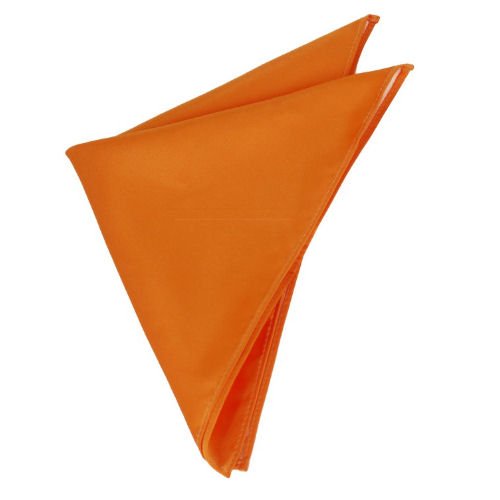 Image 1 of Orange Formal Groomsmen Groom Wedding Mens Pocket Square 