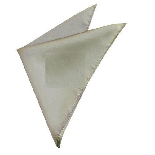 Image 1 of Platinum Formal Groomsmen Groom Wedding Mens Pocket Square 