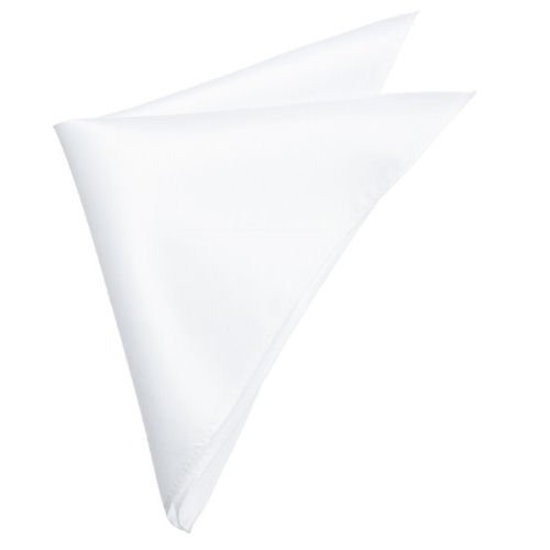 Image 1 of White Formal Groomsmen Groom Wedding Mens Pocket Square 