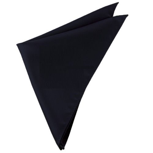 Image 1 of Jet Black Formal Groomsmen Groom Wedding Mens Pocket Square 