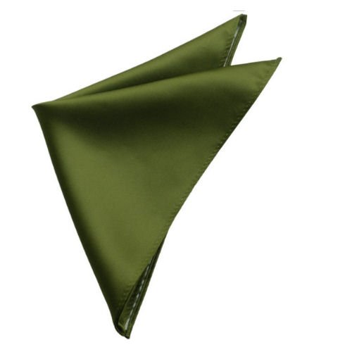 Image 1 of Olive Green Formal Groomsmen Groom Wedding Mens Pocket Square 